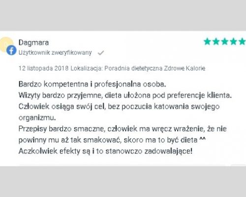 Opinie - dietetyk Kraków 3