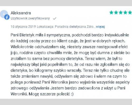 Opinie - dietetyk Kraków 7