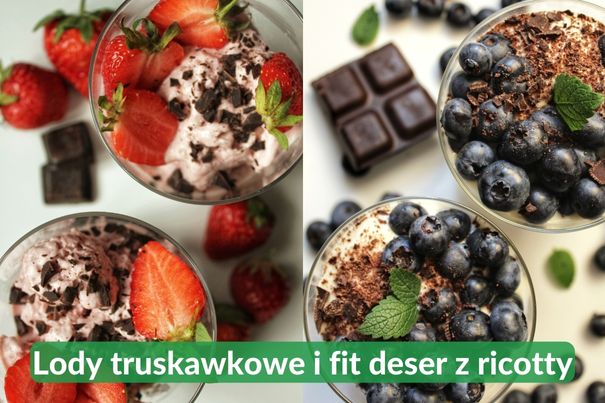 Poradnia dietetyczna Kraków lody truskawkowe deser z ricotty