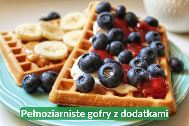 Poradnia-dietetyczna-Kraków-pełnoziarniste-gofry-z-dodatkami