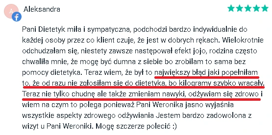 p. Aleksandra schudła 10 kg i zapanowała nad objadaniem się