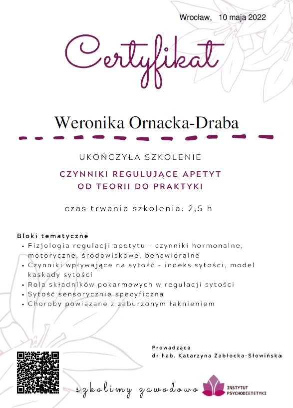 17 Psychodietetyk Kraków Czynniki regulujące apetyt