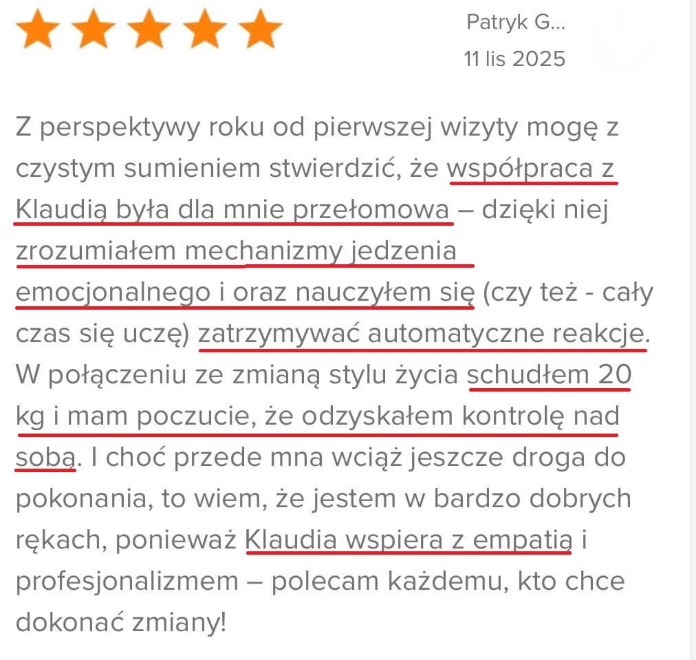 p. Patryk schudł 20 kg i zapanował nad zajadaniem emocjonalnym